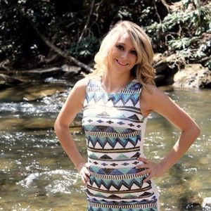 Sequined Aztec Dress